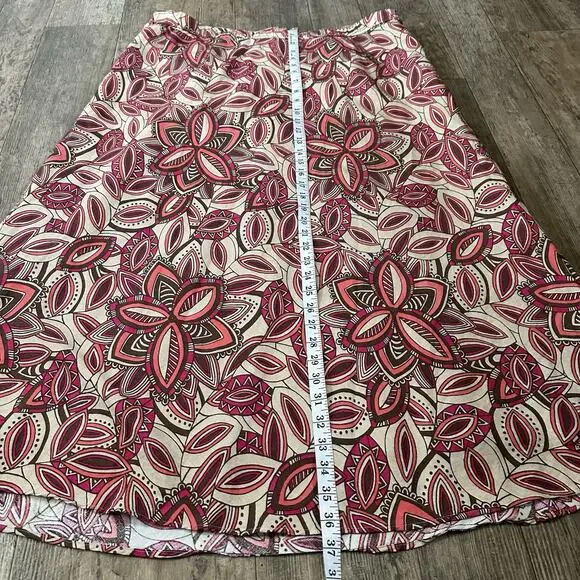 East 5th Sz 20W Floral Paisley Linen Blend Lined Maxi Modest Long Skirt 40x36.5 - Picture 4 of 7